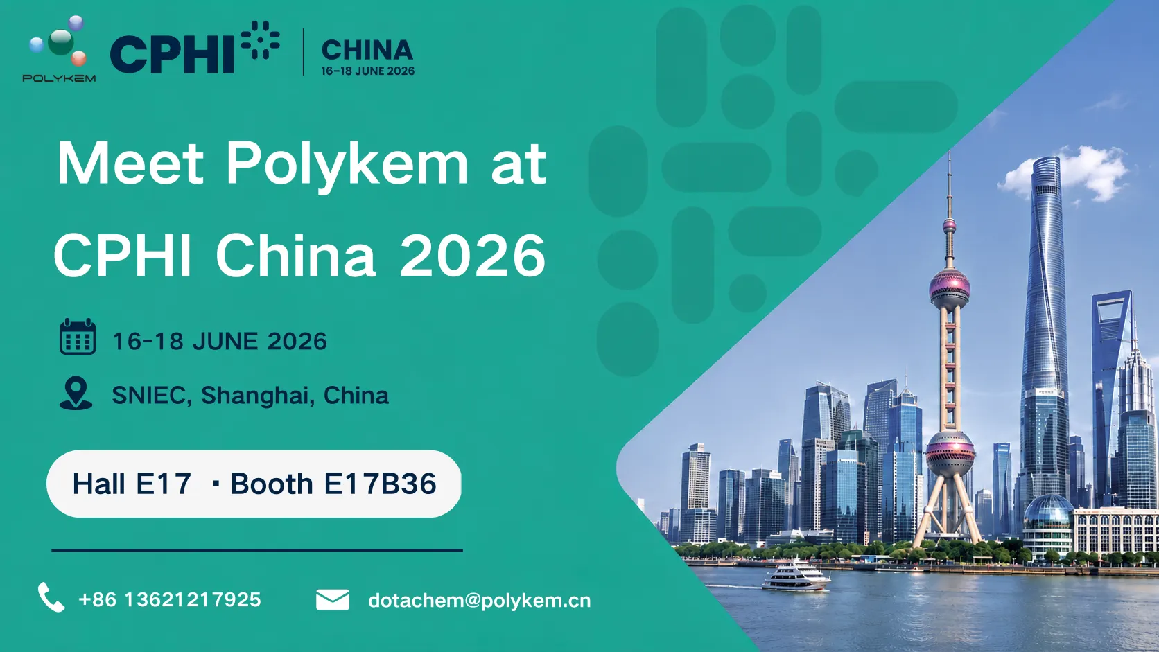 „Polykem“ dalyvaus parodoje CPHI & PMEC China 2026