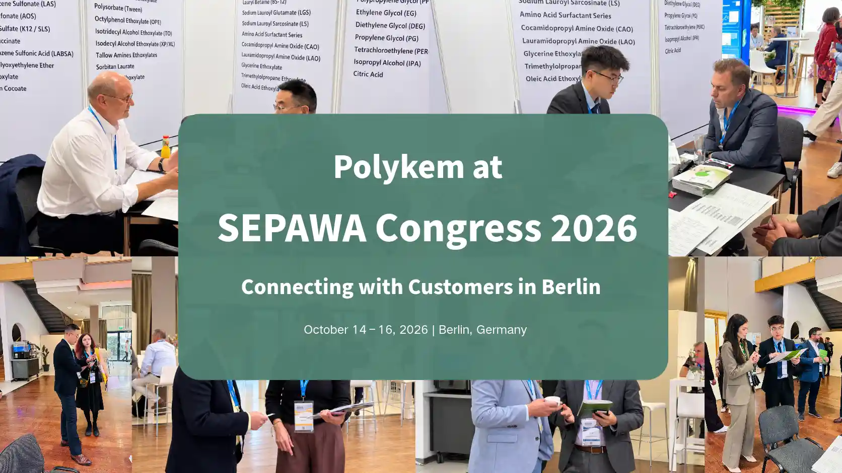 Polykemas SEPAWA kongrese 2026: klientų susitikimai ir produktų diskusijos Berlyne